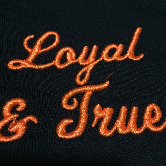 Pink Victoria Secret OSU Oklahoma State Sweatshirt Women’s L Black Orange Tie M5 - Picture 9 of 10